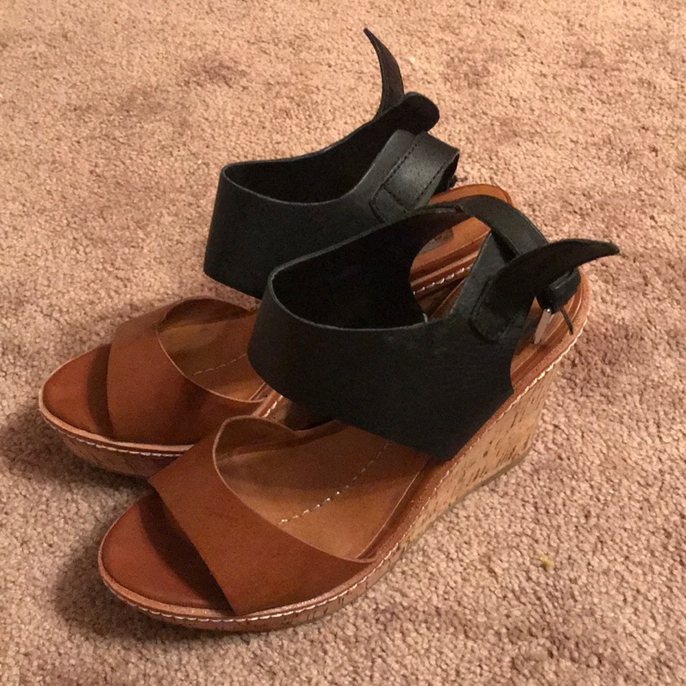 Brown and black wedges